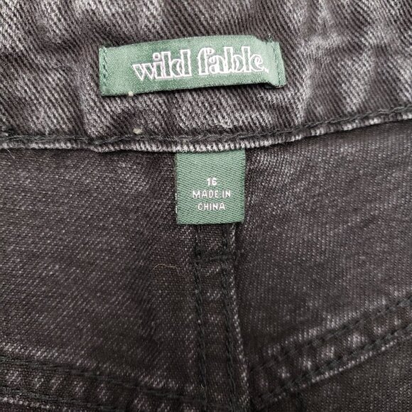 Wild Fable Womens Black Distressed Super High Rise Cutoff Shorts 16 - Picture 3 of 5